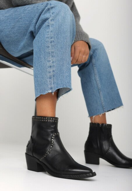 Shabbies Amsterdam Enkellaars Wieke Vintage Zwart