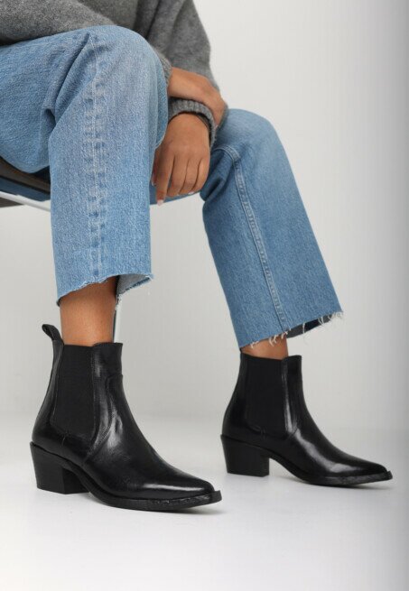 Shabbies Amsterdam Enkellaars Wiep Tamponato Zwart