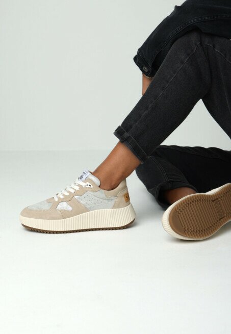 Shabbies Amsterdam Sneaker Chavi Nio Beige/Zilver