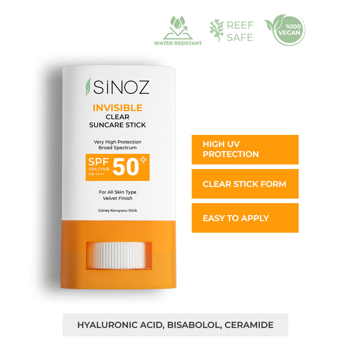 sinoz cosmetics Invisible Suncare Stick SPF 50+
