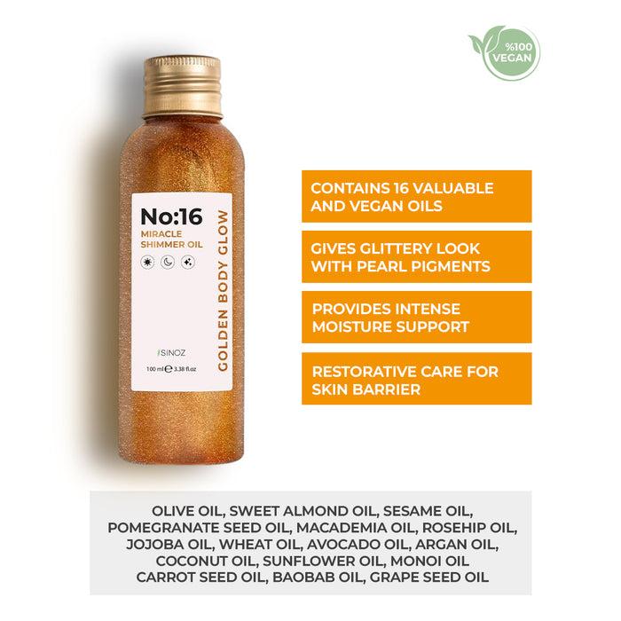 sinoz cosmetics No:16 Miracle Shimmer Oil