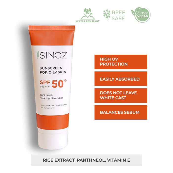 sinoz cosmetics Sunscreen Cream for Oily Skin SPF 50+