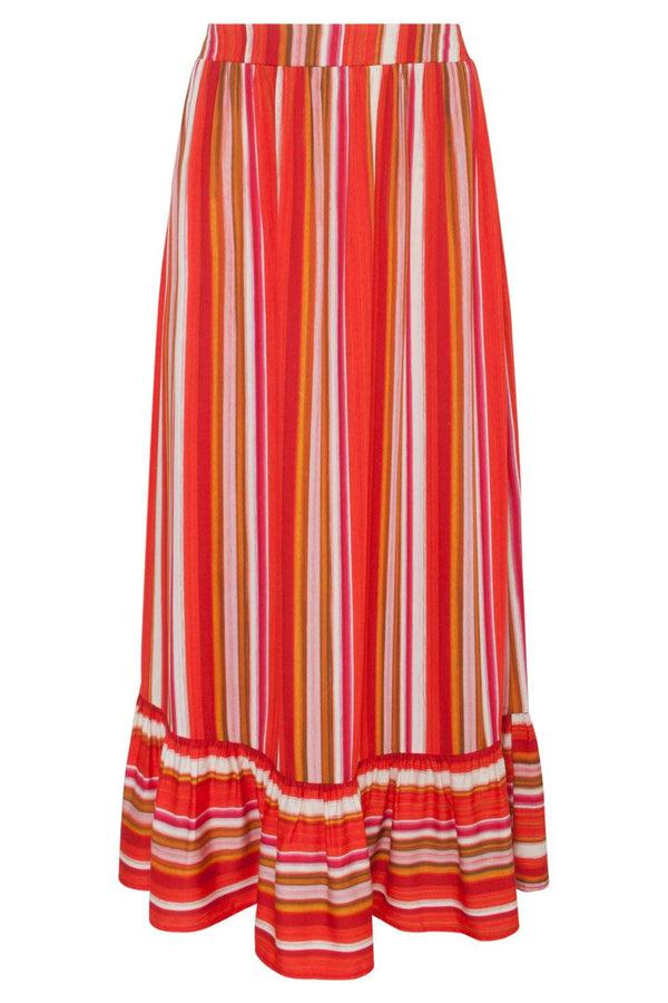 Smashed Lemon 23091 Casual Lange Rok Met Ruchesmulti | Muticolour