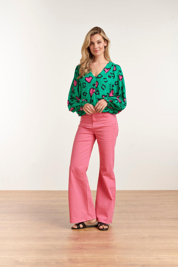 Smashed Lemon 23133 Losvallende Hartjes Topgreen-Pink | Green-Pink