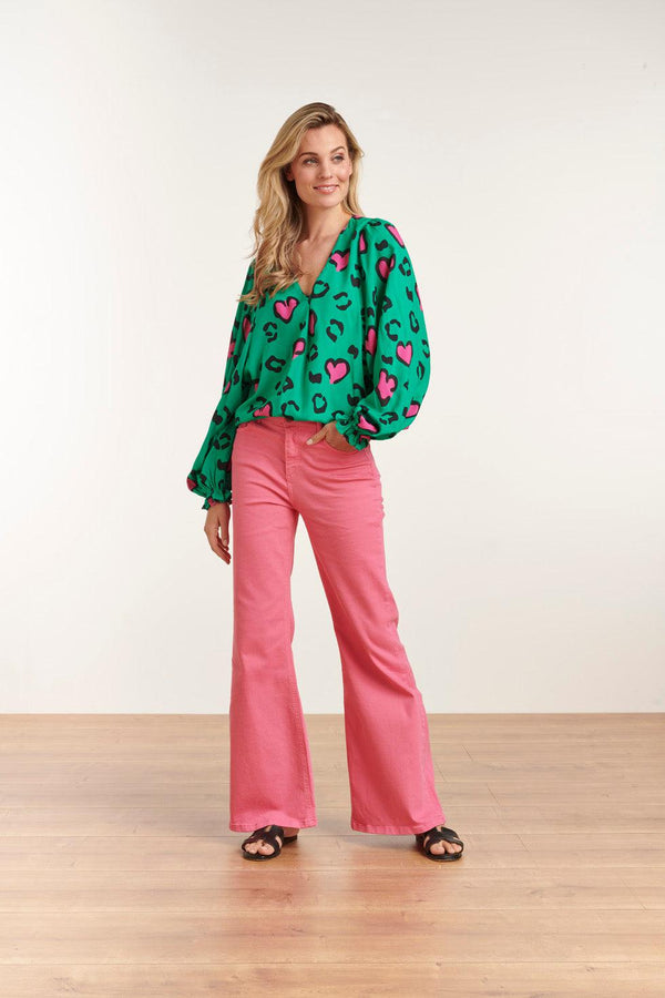 smashed lemon 23133 Losvallende Hartjes Topgreen-Pink | Green-Pink