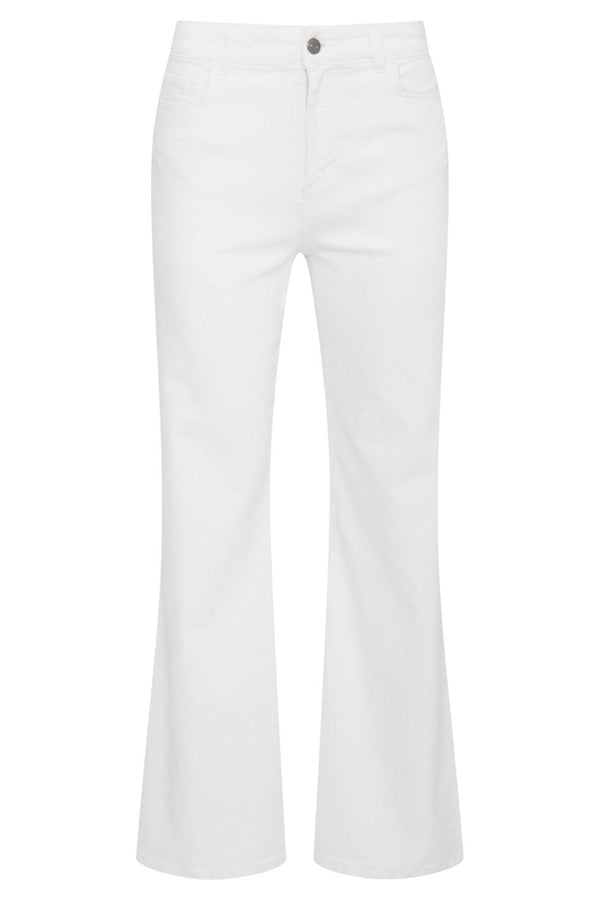 Smashed Lemon 23171-000 Hoge Taille Te Rechte Jeans Broek | White