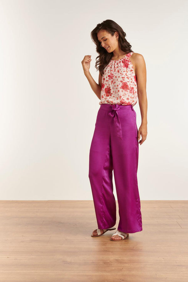 Smashed Lemon 23305 Zomer Top Met - Bloemenprint | White-Red