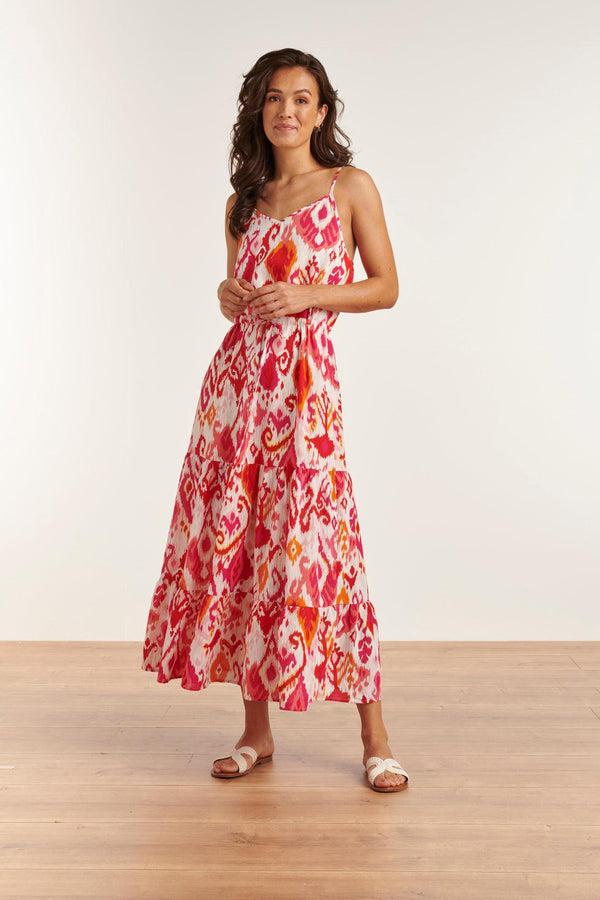 Smashed Lemon 23309 Te Aztec Maxi Zomer Jurk | Muticolour