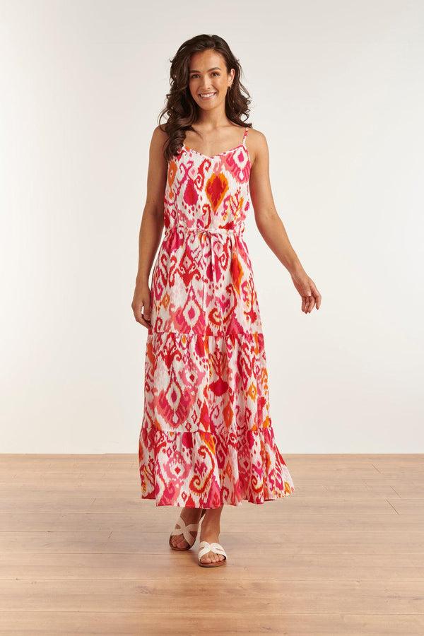 smashed lemon 23309 Te Aztec Maxi Zomer Jurk | Muticolour