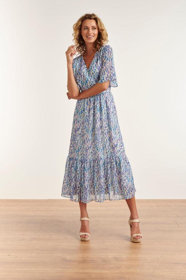 Smashed Lemon 23310 Zomerjurk Met Grafische Print- | White-Multicolour