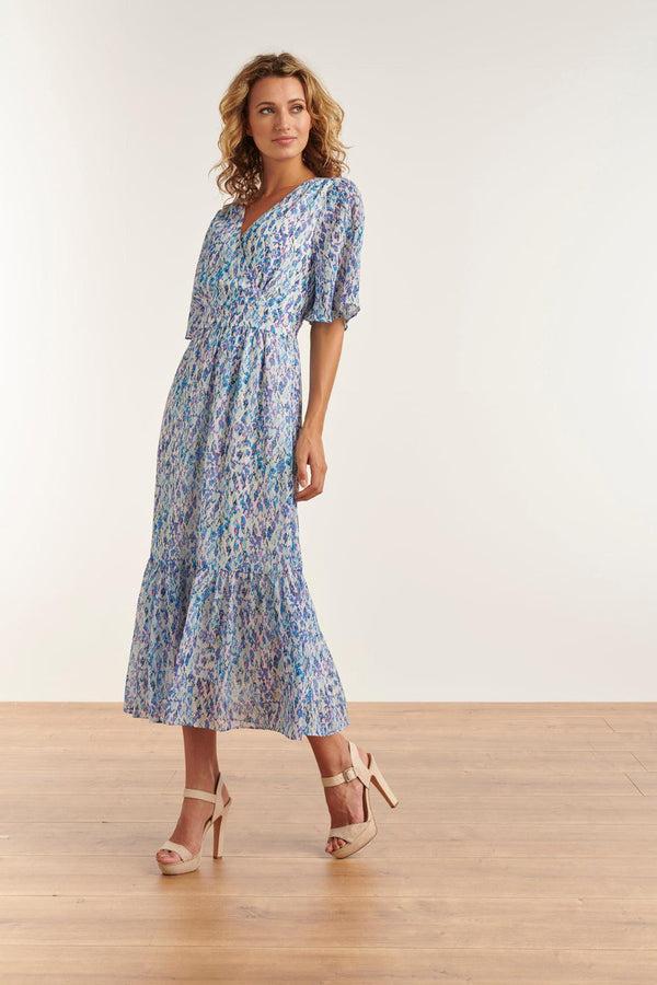 Smashed Lemon 23310 Zomerjurk Met Grafische Print- | White-Multicolour