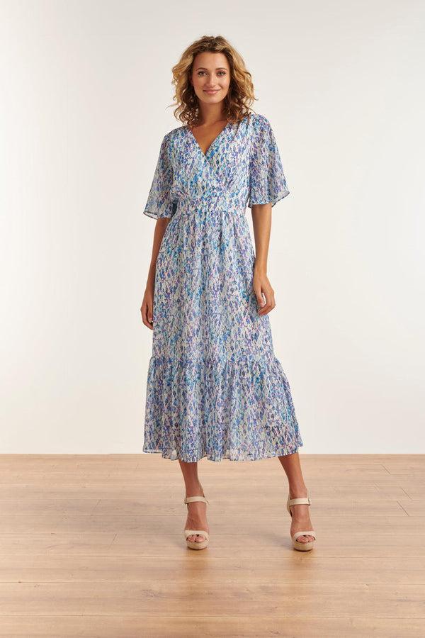 Smashed Lemon 23310 Zomerjurk Met Grafische Print- | White-Multicolour