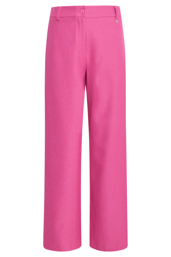 Smashed Lemon 23574 Stijlvolle Wijde Broekfel Fuchsia | Pink
