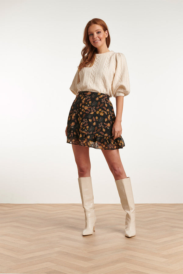 Smashed Lemon 23705-010 Ronde Hals Gebreide Topgebroken | White