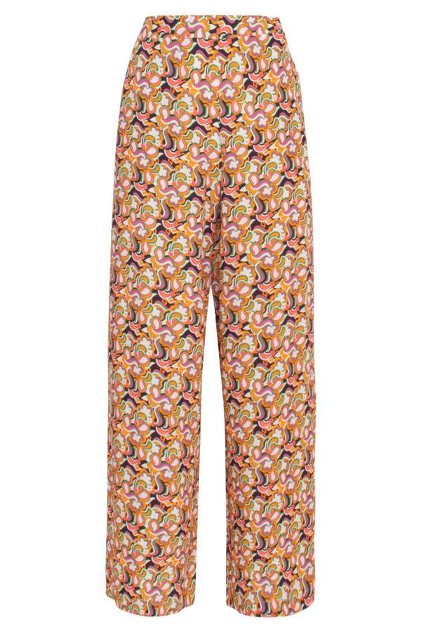 Smashed Lemon 24020 Multi Grafisch Print Broek | Blackwhite