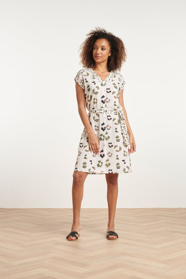 Smashed Lemon 24065 Cheetah Print Jurk | Off-White-Army