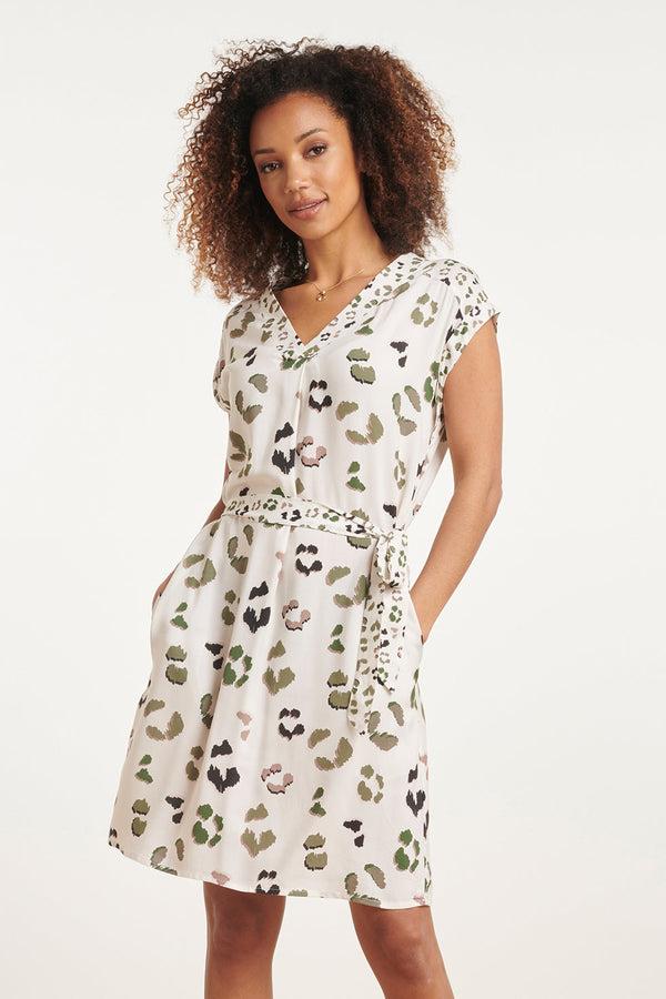 smashed lemon 24065 Cheetah Print Jurk | Off-White-Army