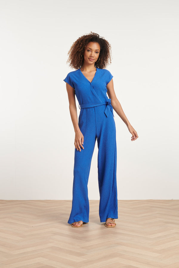 smashed lemon 24083 Lange Aansluitende Jumpsuit | Cobalt Blue smashed lemon 24083 Lange Aansluitende Jumpsuit | Cobalt Blue