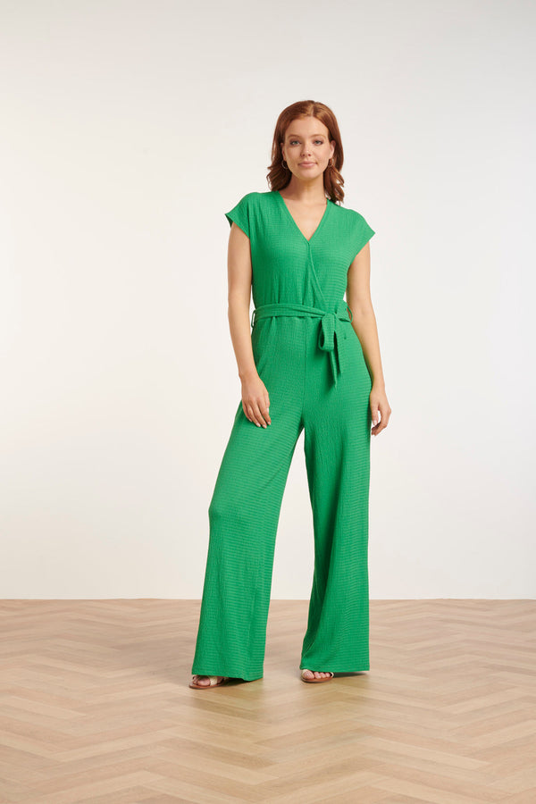 smashed lemon 24083 Lange Aansluitende Jumpsuit | Green smashed lemon 24083 Lange Aansluitende Jumpsuit | Green