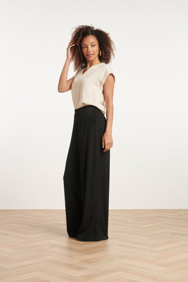 Smashed Lemon 24084 Lange Wijde Pijpen Broekdiep | Black