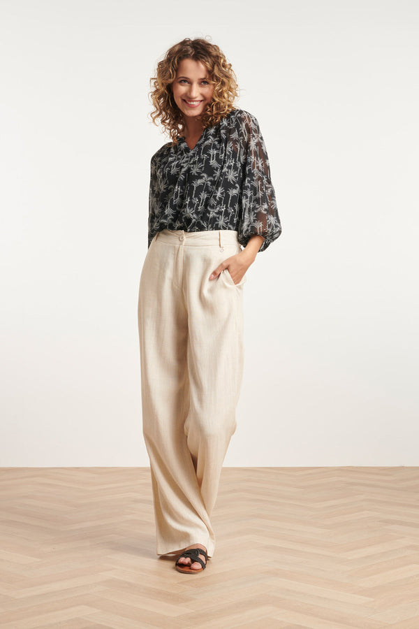 smashed lemon 24085 Lange Broek Met Ritsriemlussen | Sand