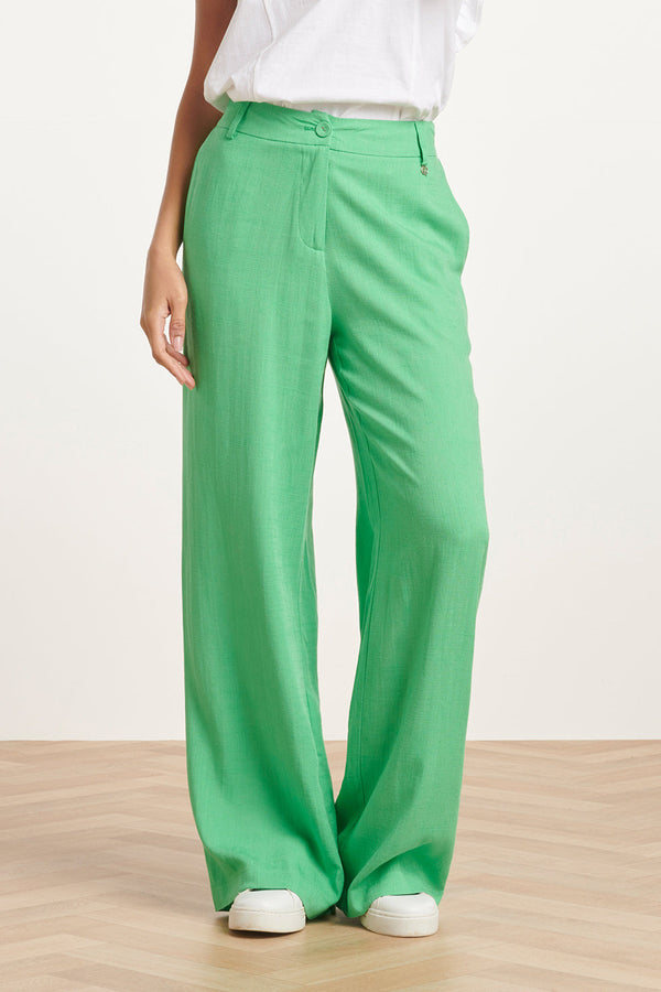 Smashed Lemon 24085 Lange Broeklevendig Met Ritsriemlussen | Green