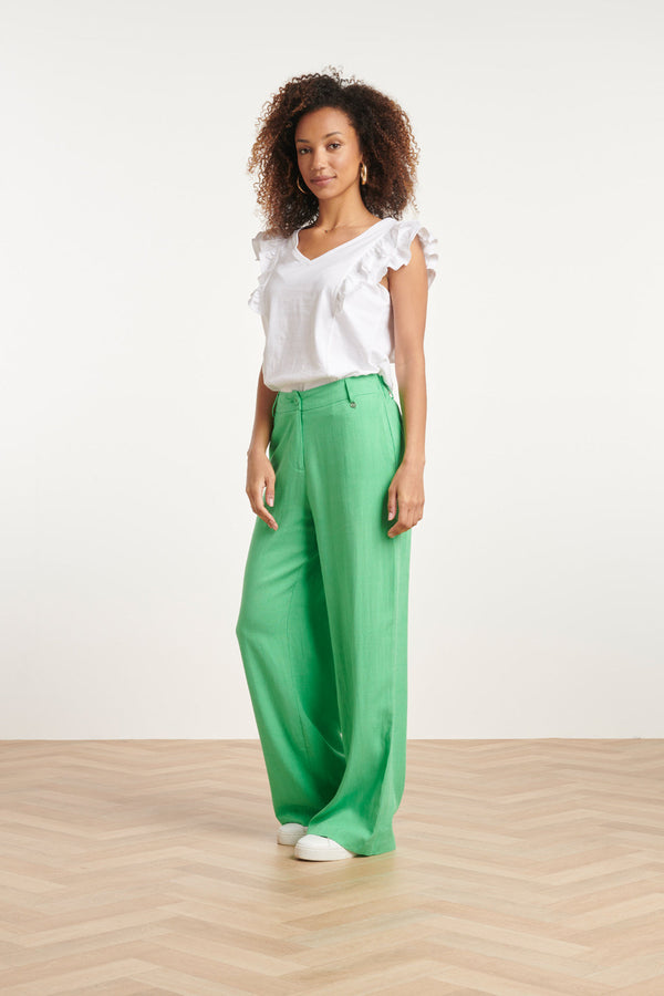 Smashed Lemon 24085 Lange Broeklevendig Met Ritsriemlussen | Green