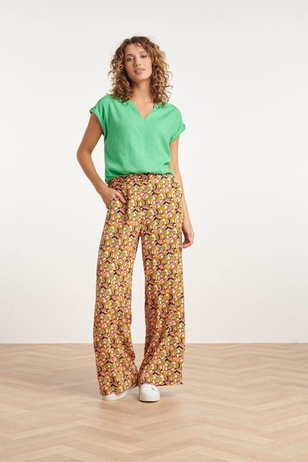 Smashed Lemon 24086 Toplevendig Met V-Halsomslagmouwen | Green