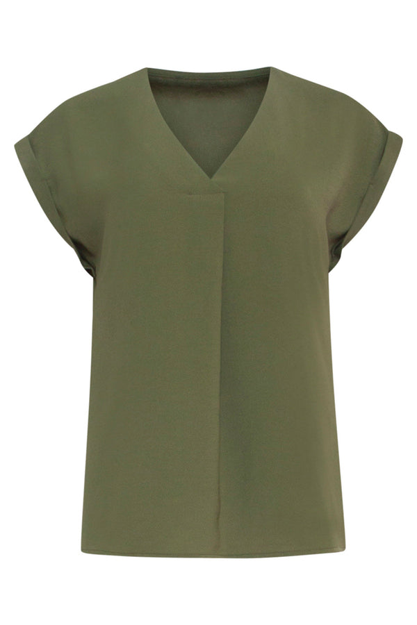 Smashed Lemon 24089 Eenvoudige Losvallende Elegante Topwarm Mos | Army Green