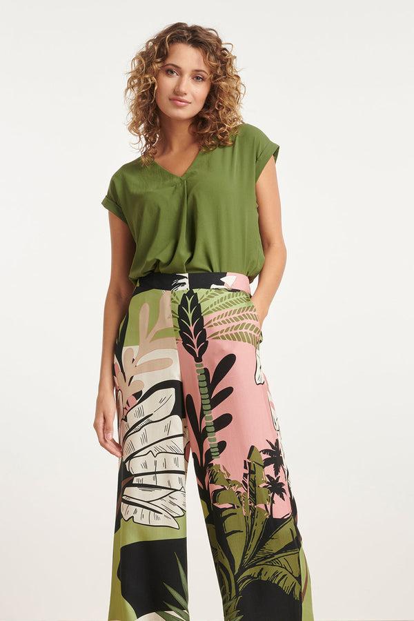 smashed lemon 24089 Eenvoudige Losvallende Elegante Topwarm Mos | Army Green