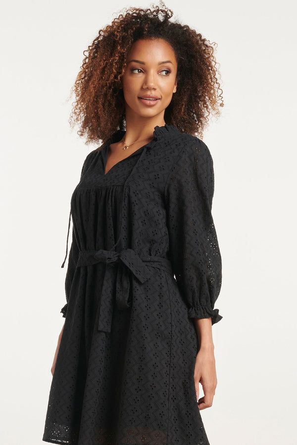 Smashed Lemon 24097 Brie Anglaise Kort Jurkje | Black