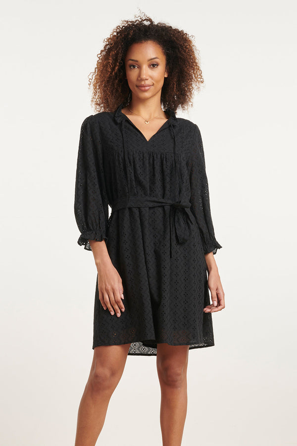 smashed lemon 24097 Brie Anglaise Kort Jurkje | Black