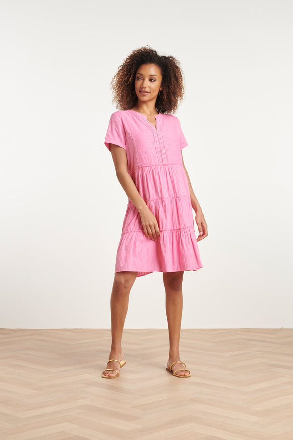 Smashed Lemon 24105 Zomerjurkheldere Licht Tint Met Kantdetails | Pink