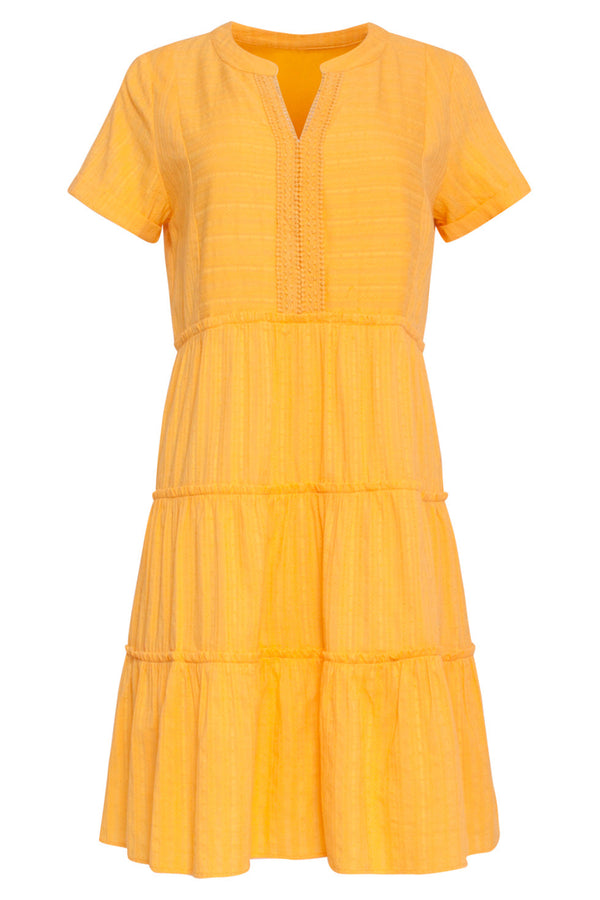 Smashed Lemon 24105 Zomerjurkwarm Zonnig Met Kantdetails | Light Orange