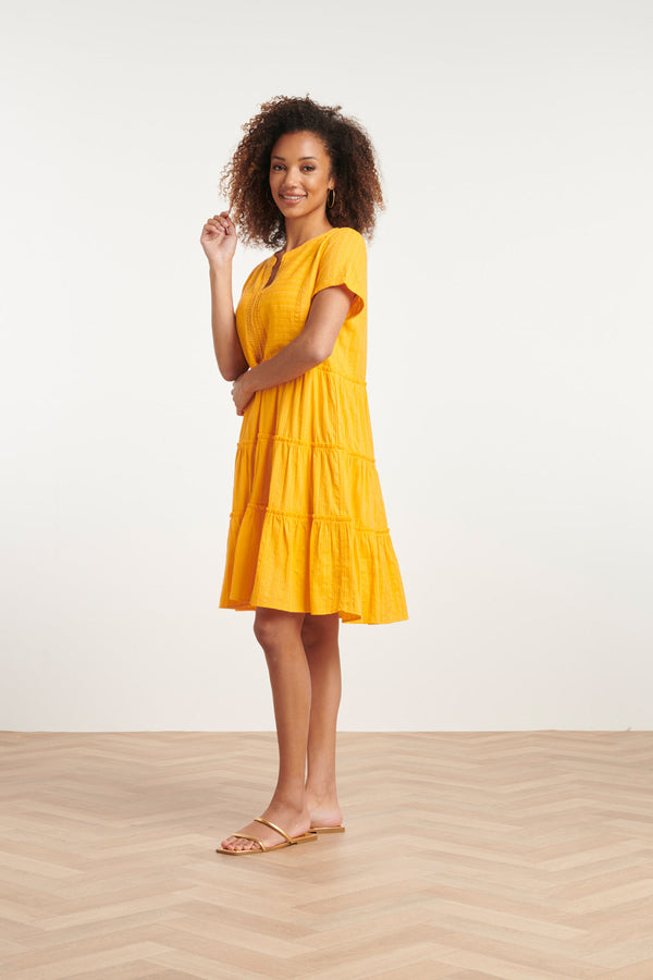 Smashed Lemon 24105 Zomerjurkwarm Zonnig Met Kantdetails | Light Orange