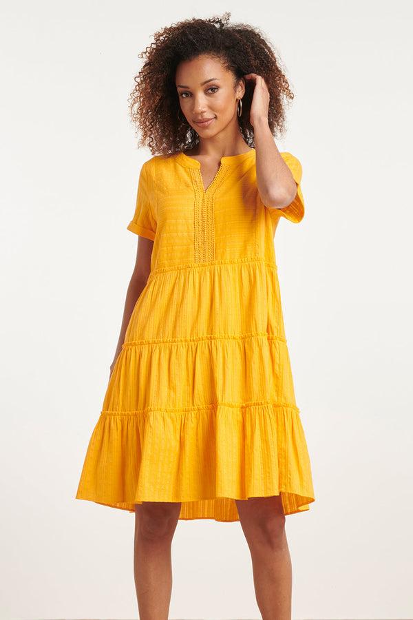 smashed lemon 24105 Zomerjurkwarm Zonnig Met Kantdetails | Light Orange