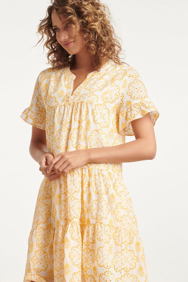 Smashed Lemon 24106 Bloemenjurk Met Brie Anglaisezonnig | White-Yellow