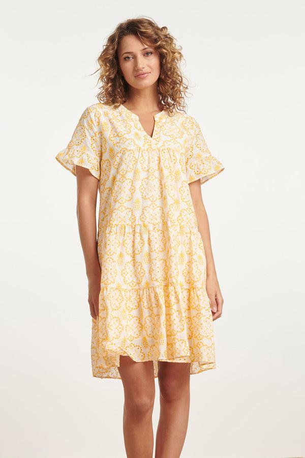 smashed lemon 24106 Bloemenjurk Met Brie Anglaisezonnig | White-Yellow