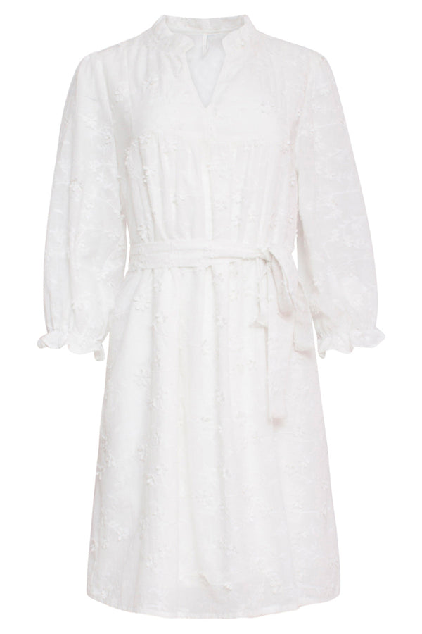 Smashed Lemon 24115 Te Jurk Met 3D Bloemenpatroon | White