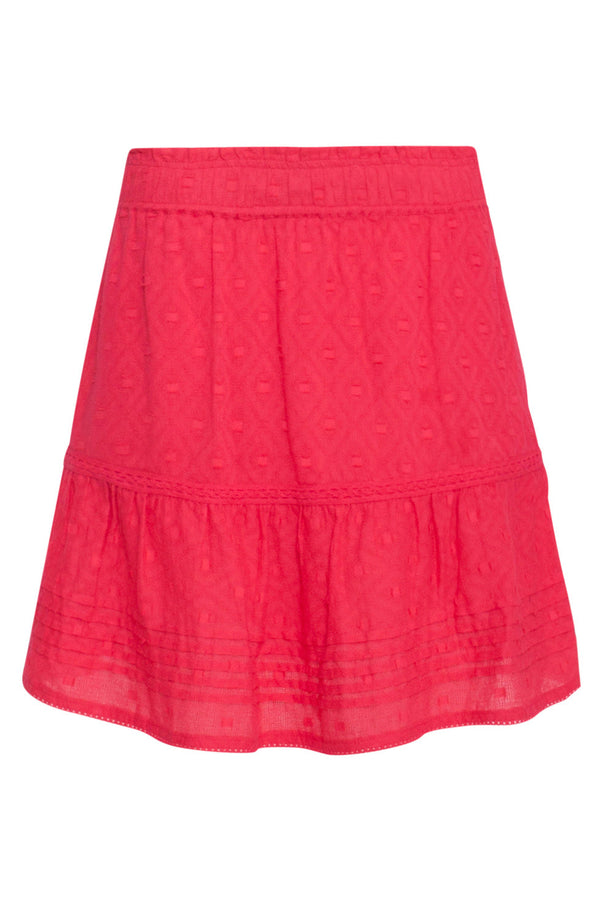 Smashed Lemon 24133 Katoenen Dobby Rok Met Decoratieve Tapes | Red