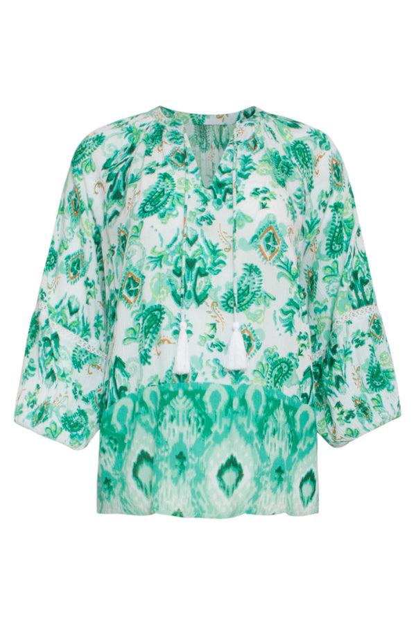 Smashed Lemon 24141 Fris - Ornamentprint Top | White-Multicolour