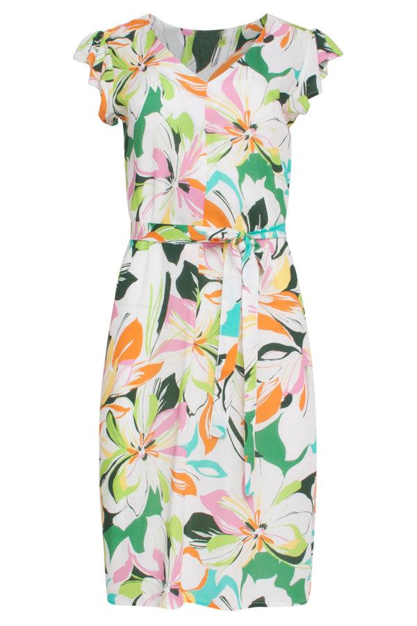 Smashed Lemon 24148 Zomerjurk Met Bloemenprintlevendige En | Off-White-Multicolour