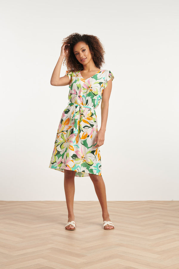 Smashed Lemon 24148 Zomerjurk Met Bloemenprintlevendige En | Off-White-Multicolour