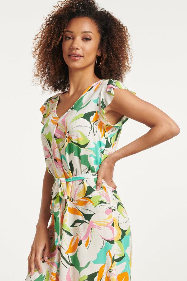 Smashed Lemon 24148 Zomerjurk Met Bloemenprintlevendige En | Off-White-Multicolour