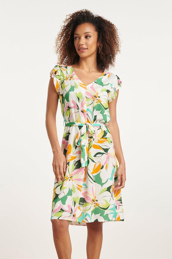 smashed lemon 24148 Zomerjurk Met Bloemenprintlevendige En | Off-White-Multicolour