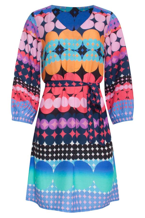 Smashed Lemon 24152 Zomerjurk Met Grafische Print | Muticolour