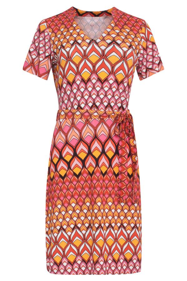 Smashed Lemon 24153 Zomerjurk Met Retro Grafische Print | Muticolour