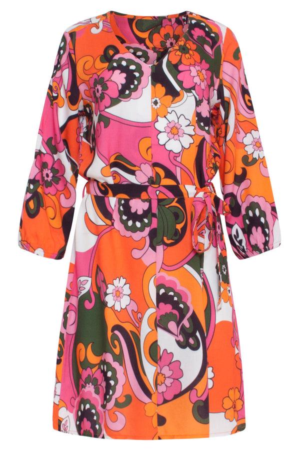 Smashed Lemon 24155 Zomerjurk Met Bloemenprinthelder | Muticolour