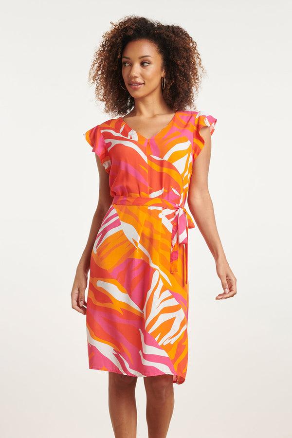 smashed lemon 24157 Zomerjurk Met Speelse Wildprint | Muticolour