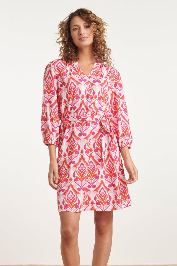 smashed lemon 24159 Zomerjurk Met Ornamentprintverschillende Tinten | White-Multicolour